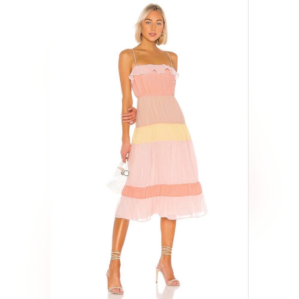Lovers + Friends Acer Midi Dress NWT size large sherbert